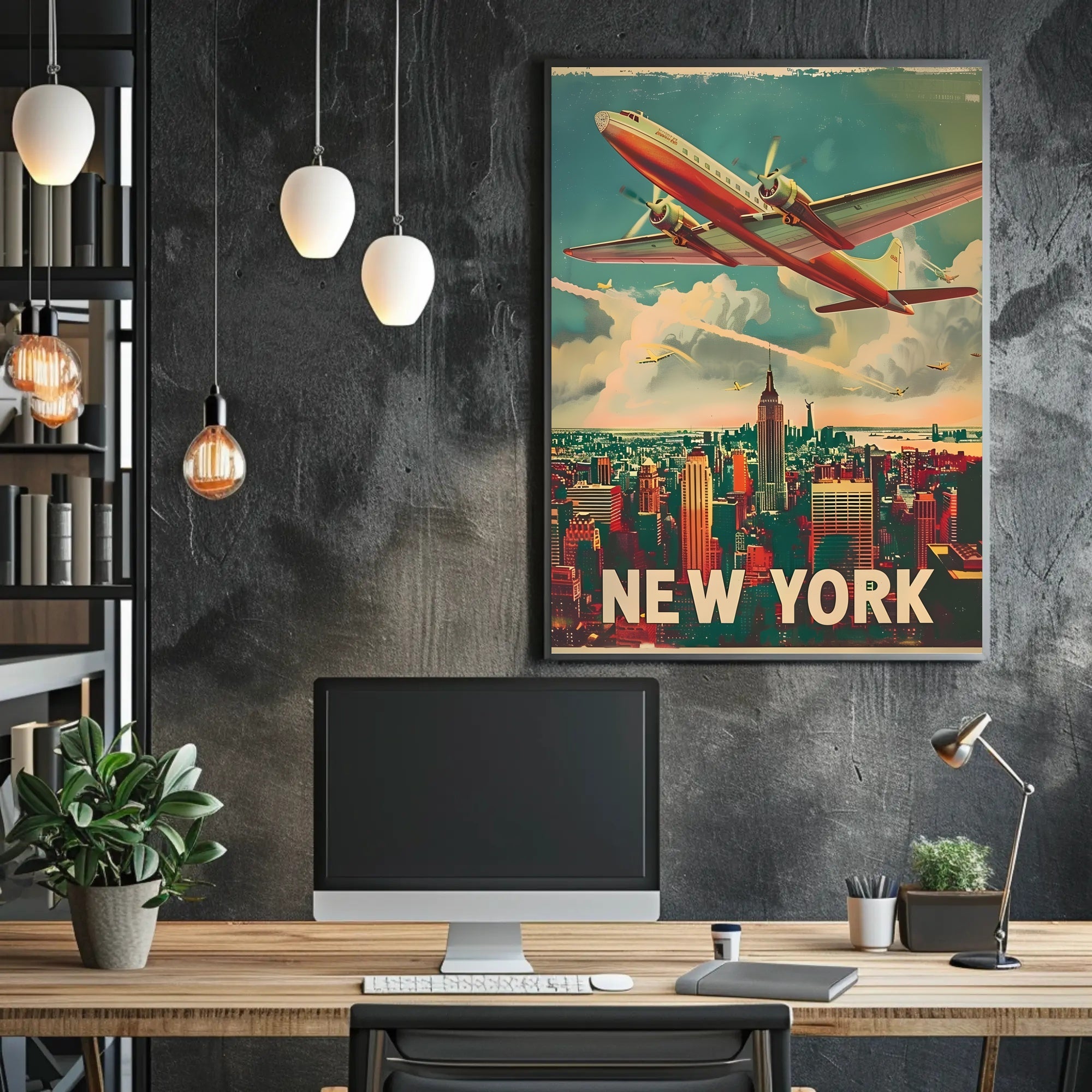 Vintage New York Aviation Poster