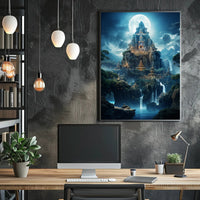 Enchanted Mountain Citadel Poster