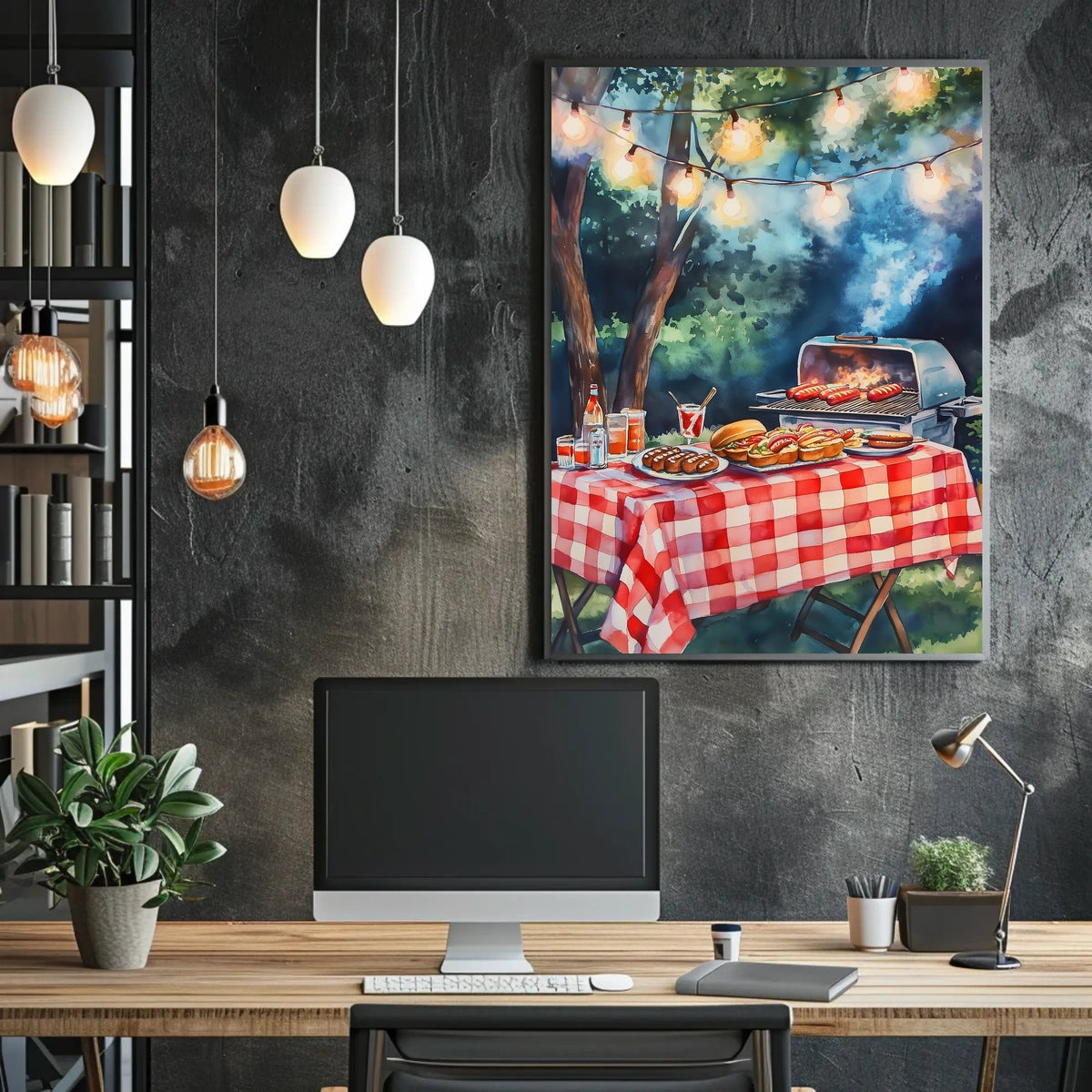 summer barbecue scene Poster
