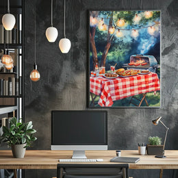summer barbecue scene Poster