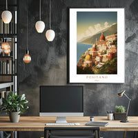 Positano Coastal View Travel Poster PosterGoat