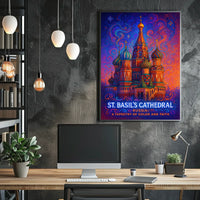 St. Basils Cathedral A Tapestry of Color and Faith Poster