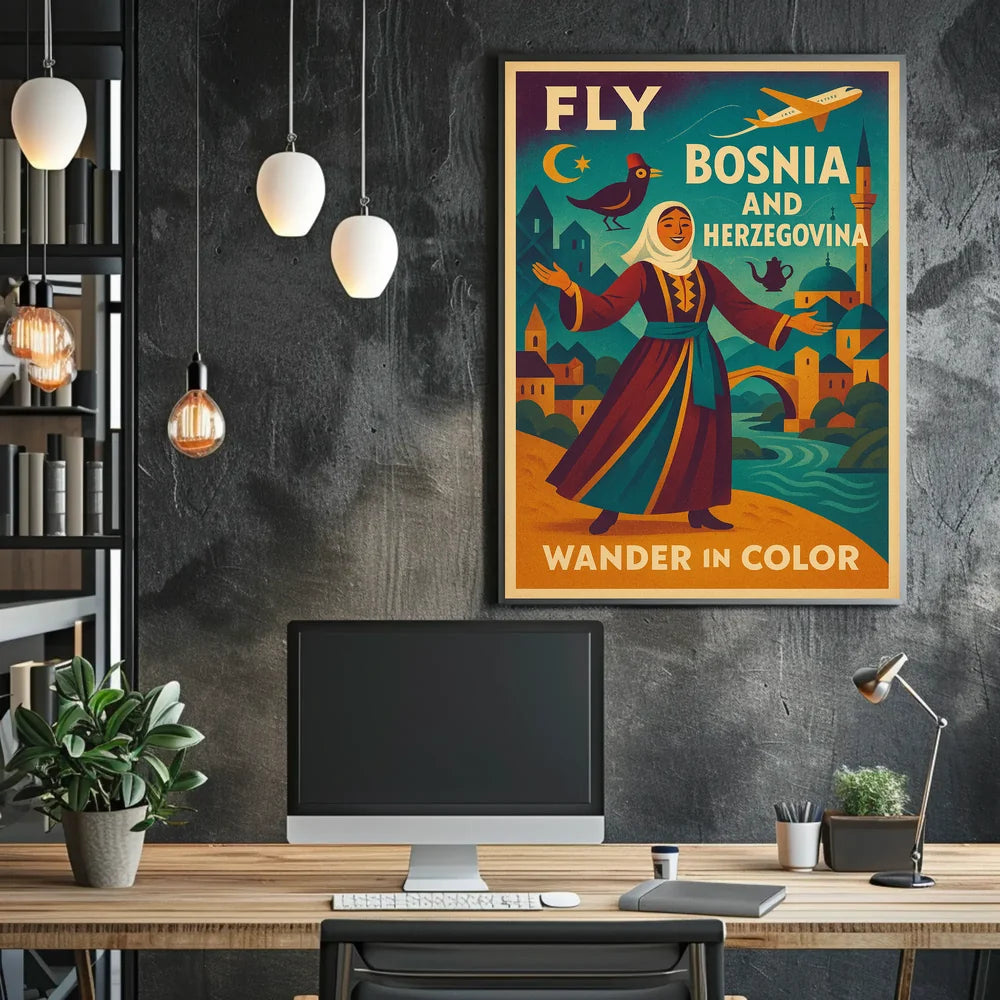 Bosnia Travel Adventure Poster PosterGoat