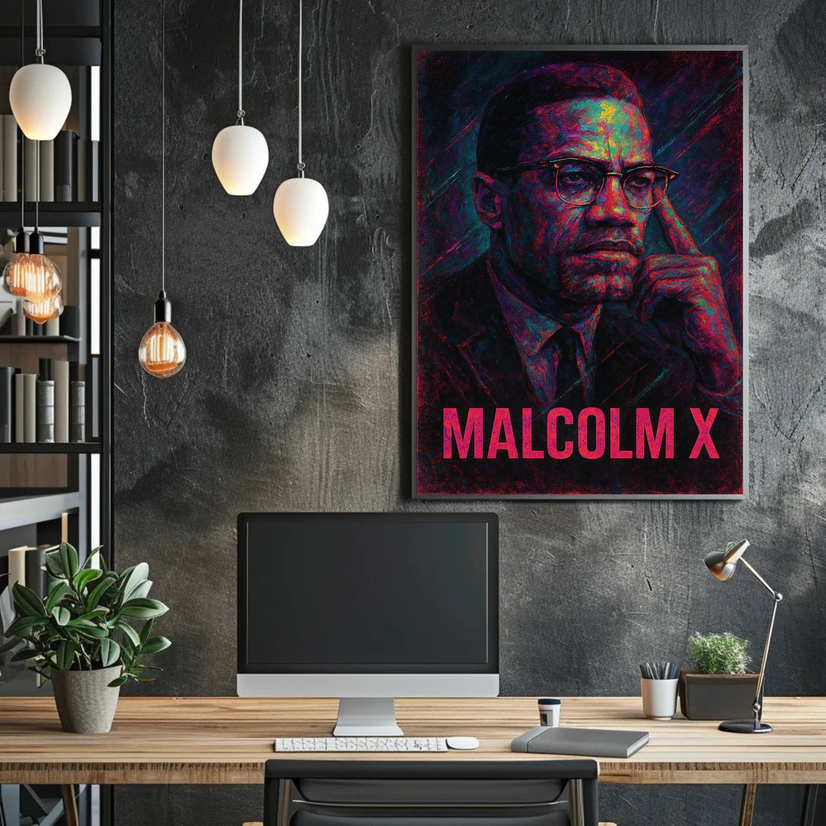 Malcolm X Iconic Leader Poster