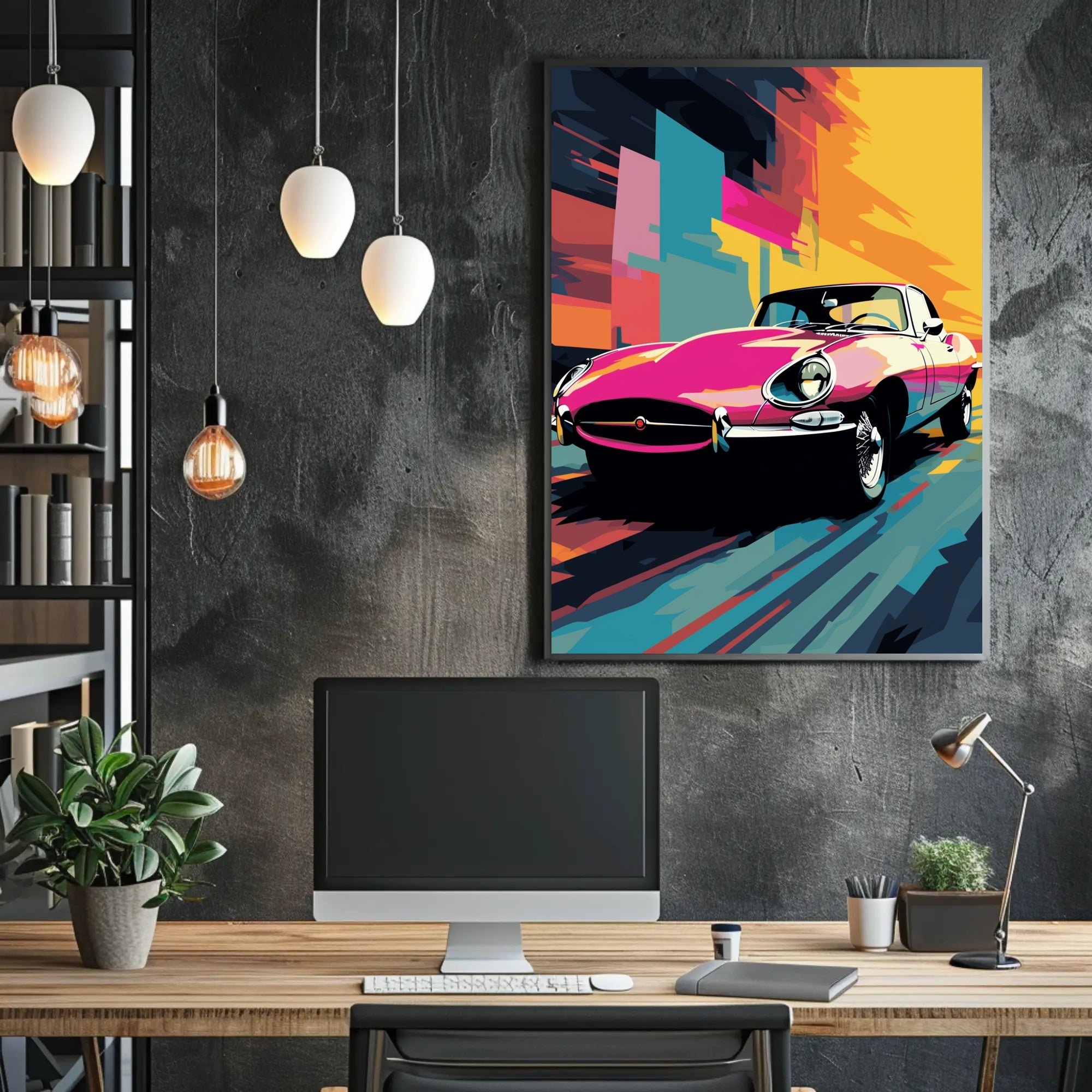 Vibrant Classic Car Poster PosterGoat