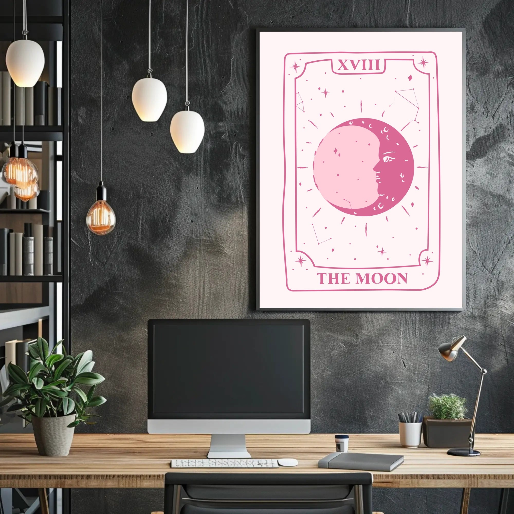 The Moon Tarot Card Art: Abstract or Artistic Poster PosterGoat