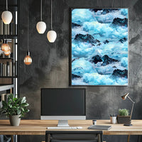 Majestic Mountain Clouds Wall Art Print