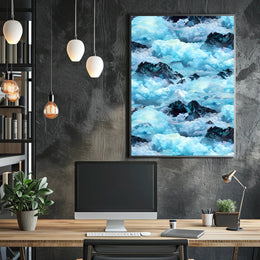 Majestic Mountain Clouds Wall Art Print