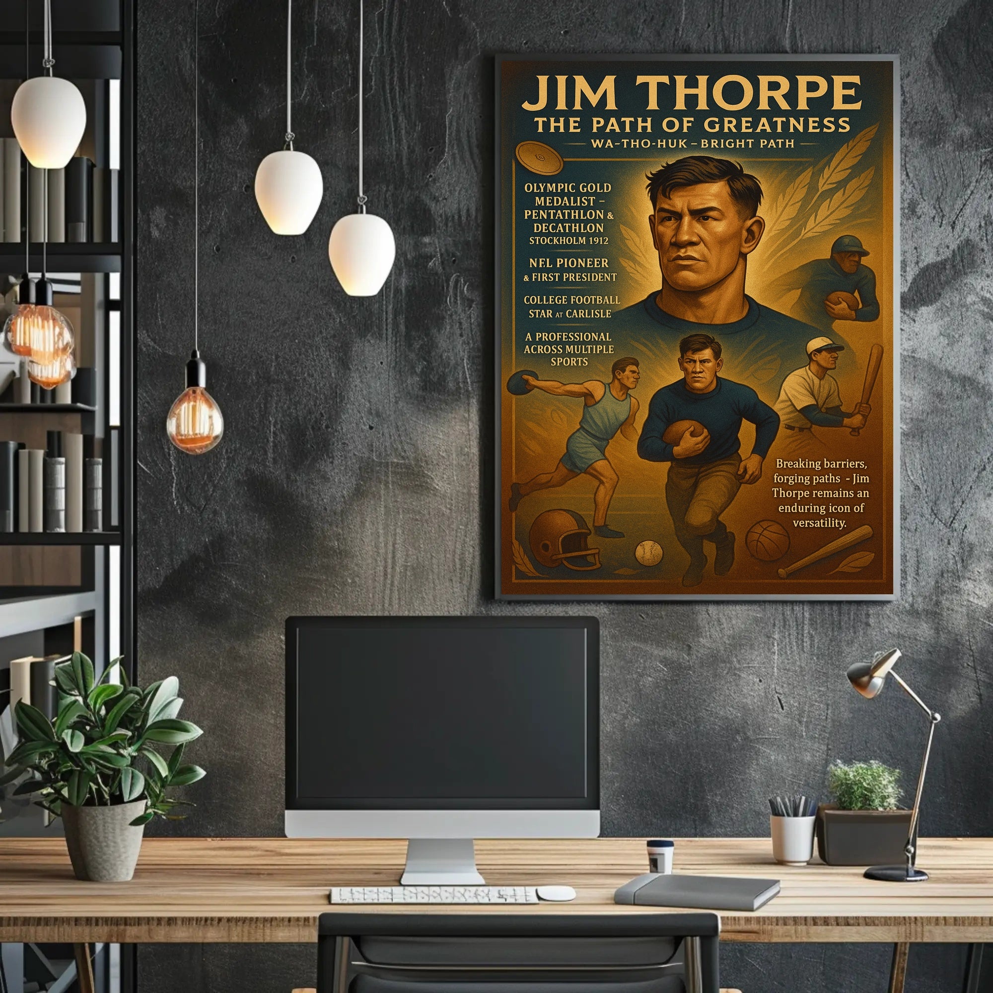 The Path of Greatness: Jim Thorpe Poster