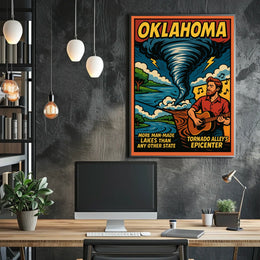 Oklahoma Tornado AlleyS Epicenter Poster