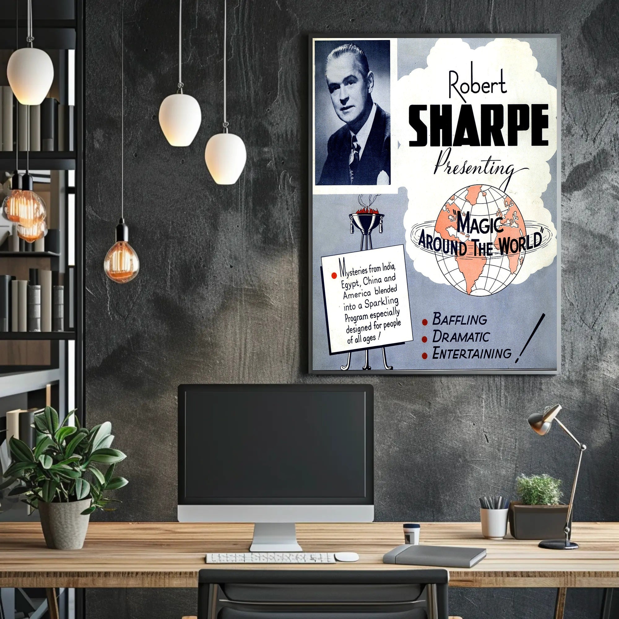 Magic Show Vintage Poster Featuring Robert Sharpe Cultural or Heritage Poster