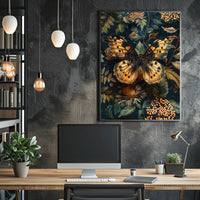 Butterfly Elegance: Ornate Art Nouveau Animal Poster
