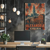 Alexandria Virginia Cityscape Watercolor Wanderlust Poster