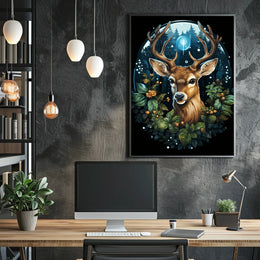 Enchanted Forest Deer Poster
