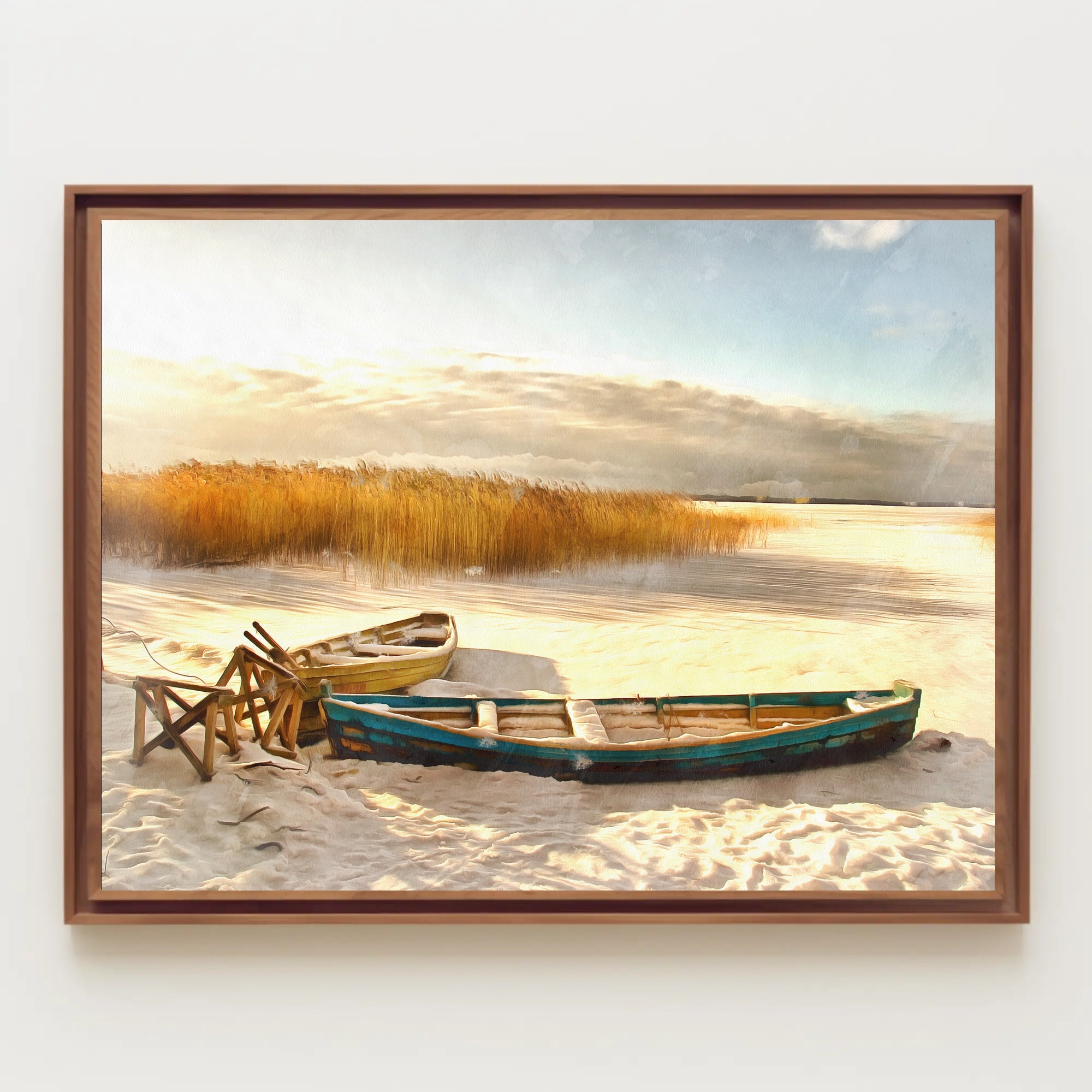 Winter Serenity by the Lake Poster