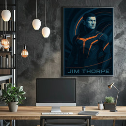 Jim Thorpe Iconic Athlete Poster