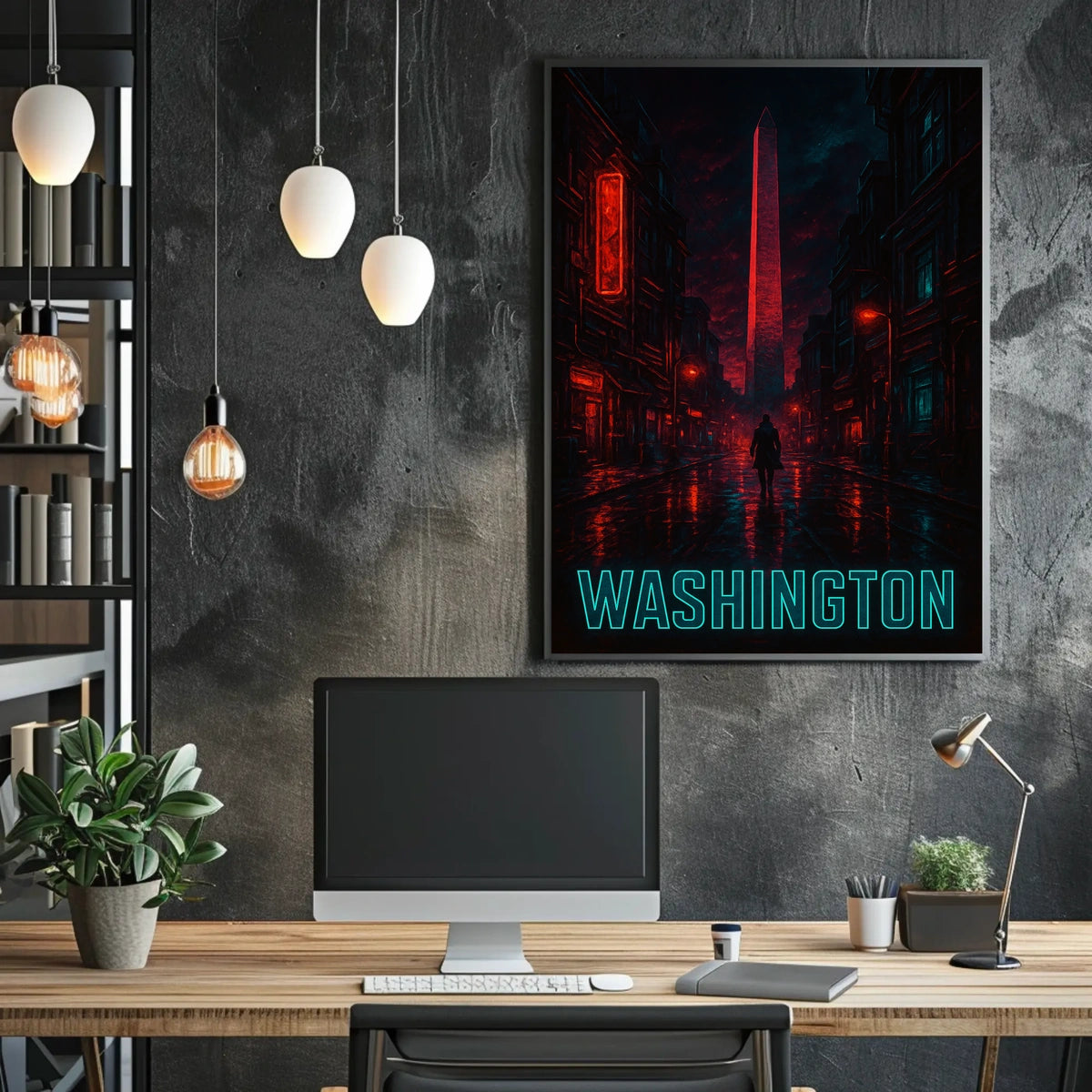 Washington at Night Poster