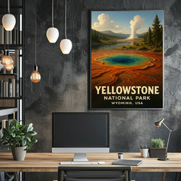 Yellowstone National Park Iconic Scenic Wilderness Inspired Nature Lovers Dream Poster