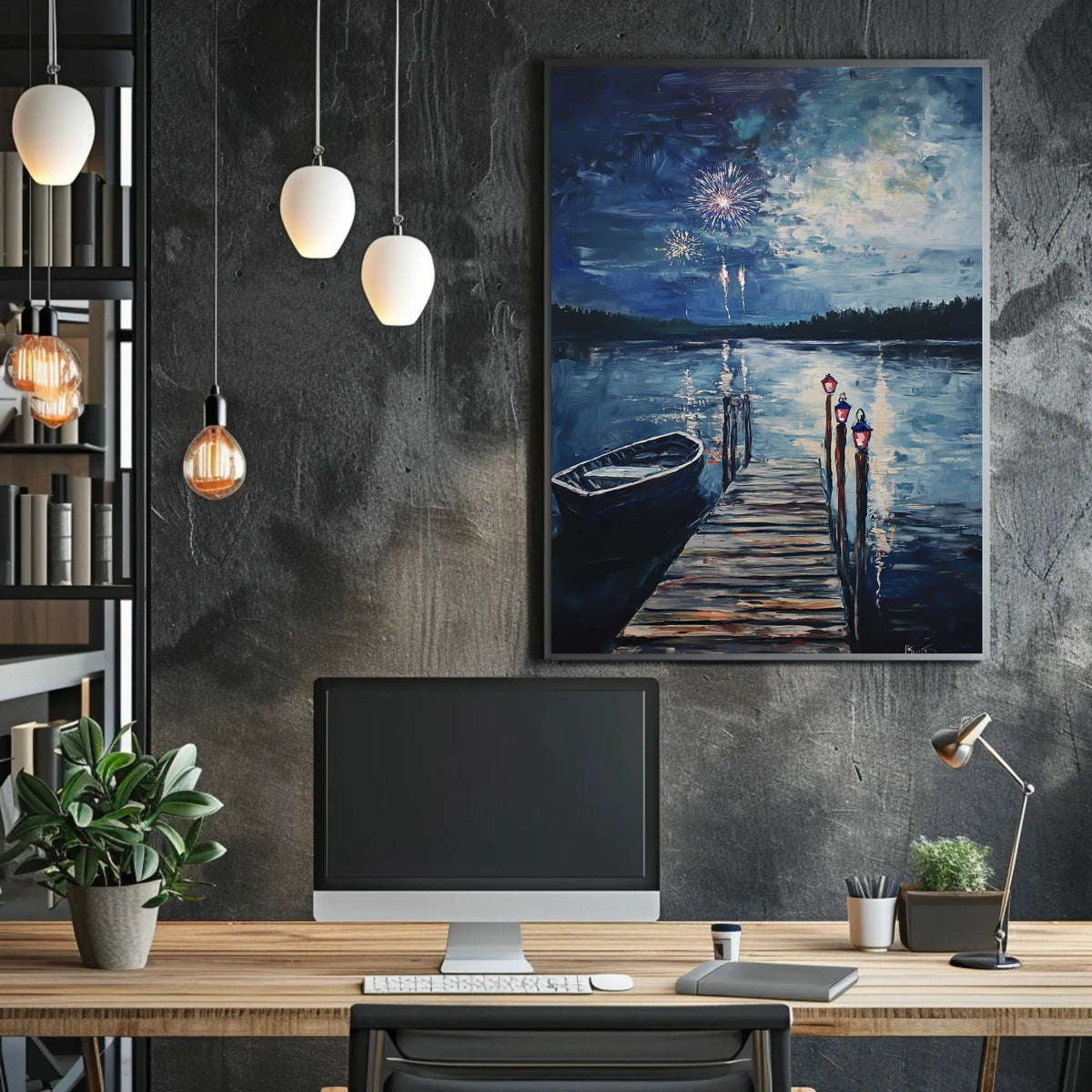 peaceful lakeside Poster