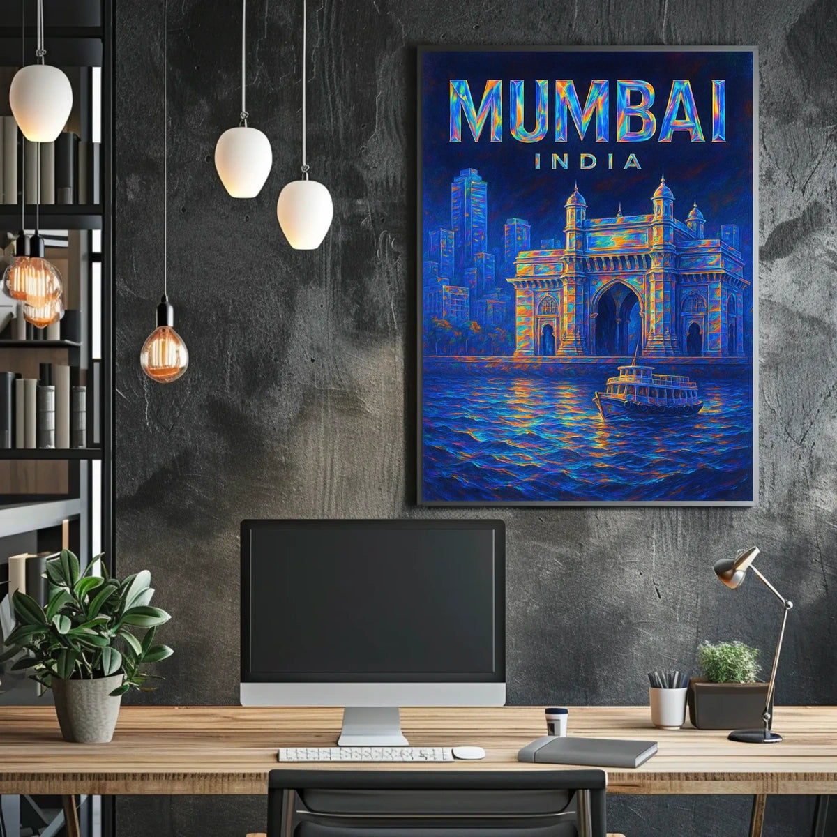 Mumbai, India Vibrant Cityscape Poster