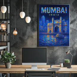 Mumbai, India Vibrant Cityscape Poster