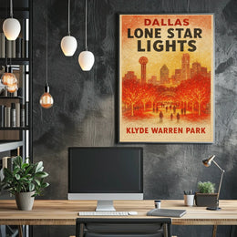 Dallas Lone Star Lights Poster