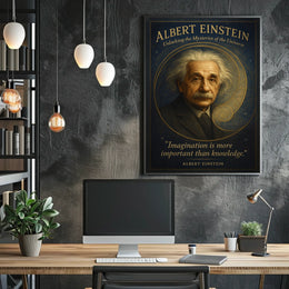 Albert Einstein Inspirational Science Art Poster Print