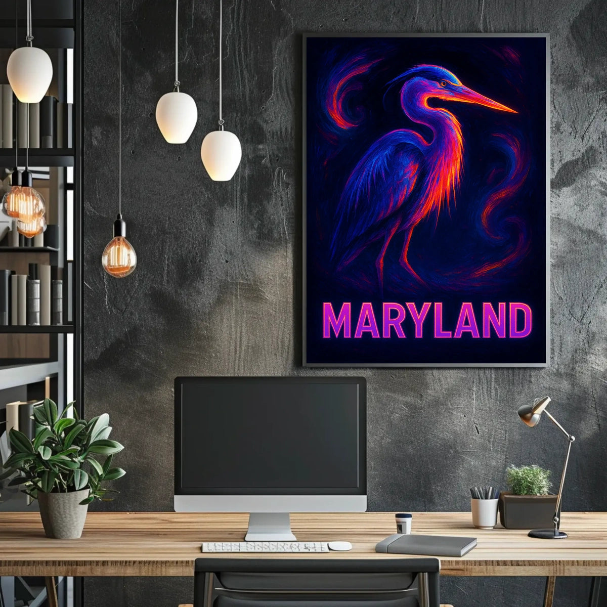 Maryland Wildlife Art Poster