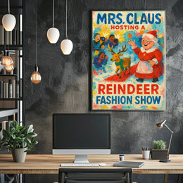 Mrs. Claus Hosts A Reindeer Fashion Show Poster