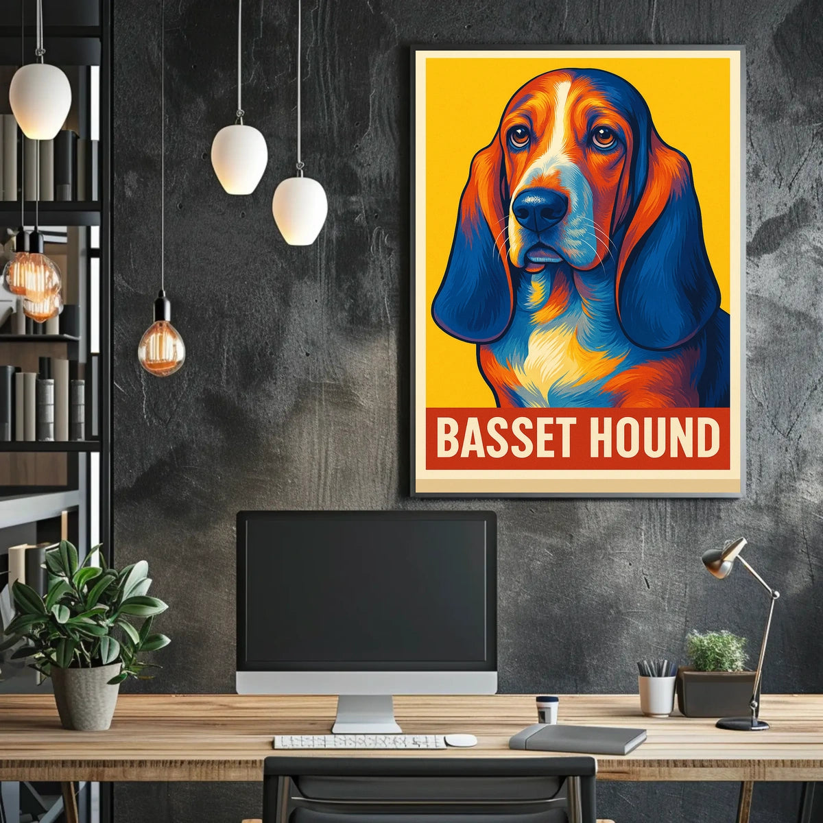 Basset Hound Art Poster