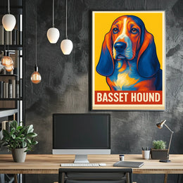 Basset Hound Art Poster