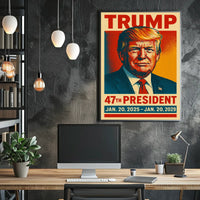 Trump 47th President Pop Art Wanderlust Poster