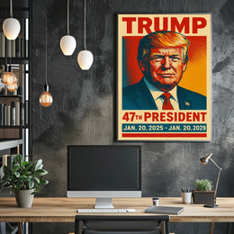Trump 47th President Pop Art Wanderlust Poster