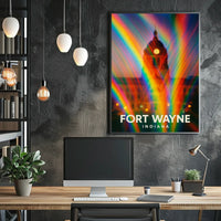 Fort Wayne Indiana Scenic Minimalist Wanderlust Poster
