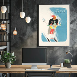Skiing In Tyrol, Austria Poster
