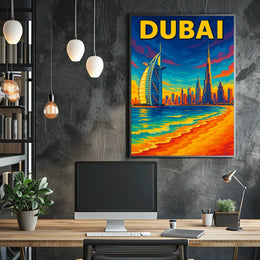 Dubai Skyline Poster
