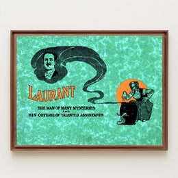 Laurant the Mysterious Vintage Magic Performance Artistic Poster