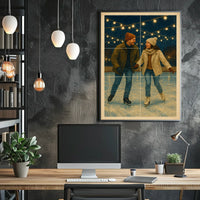 Winter Skating Delight Poster