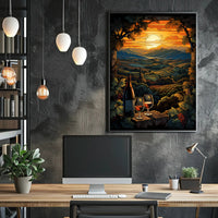 Sunset Vineyard Serenity Poster