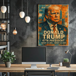 Bold Resolve Donald Trump in Leadership Poster