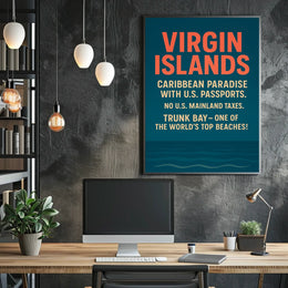 Virgin Islands Caribbean Paradise Poster