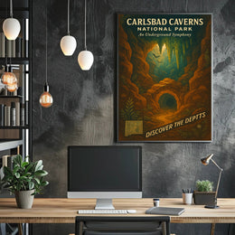 Discover Carlsbad Caverns’ Adventure with National Park Poster