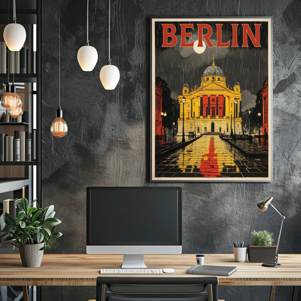 Berlin Architectural Nightscape Poster