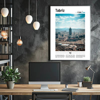 Tabriz Cityscape Urban Modernity Travel Poster PosterGoat