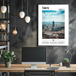 Tabriz Cityscape Urban Modernity Travel Poster PosterGoat