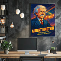 Albert Einstein Relativity Scenic Vintage Poster