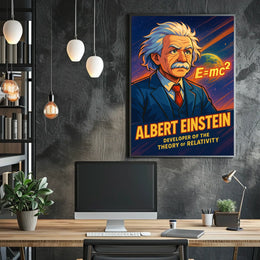 Albert Einstein Relativity Scenic Vintage Poster
