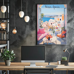 Ibiza Balcony Oasis Poster