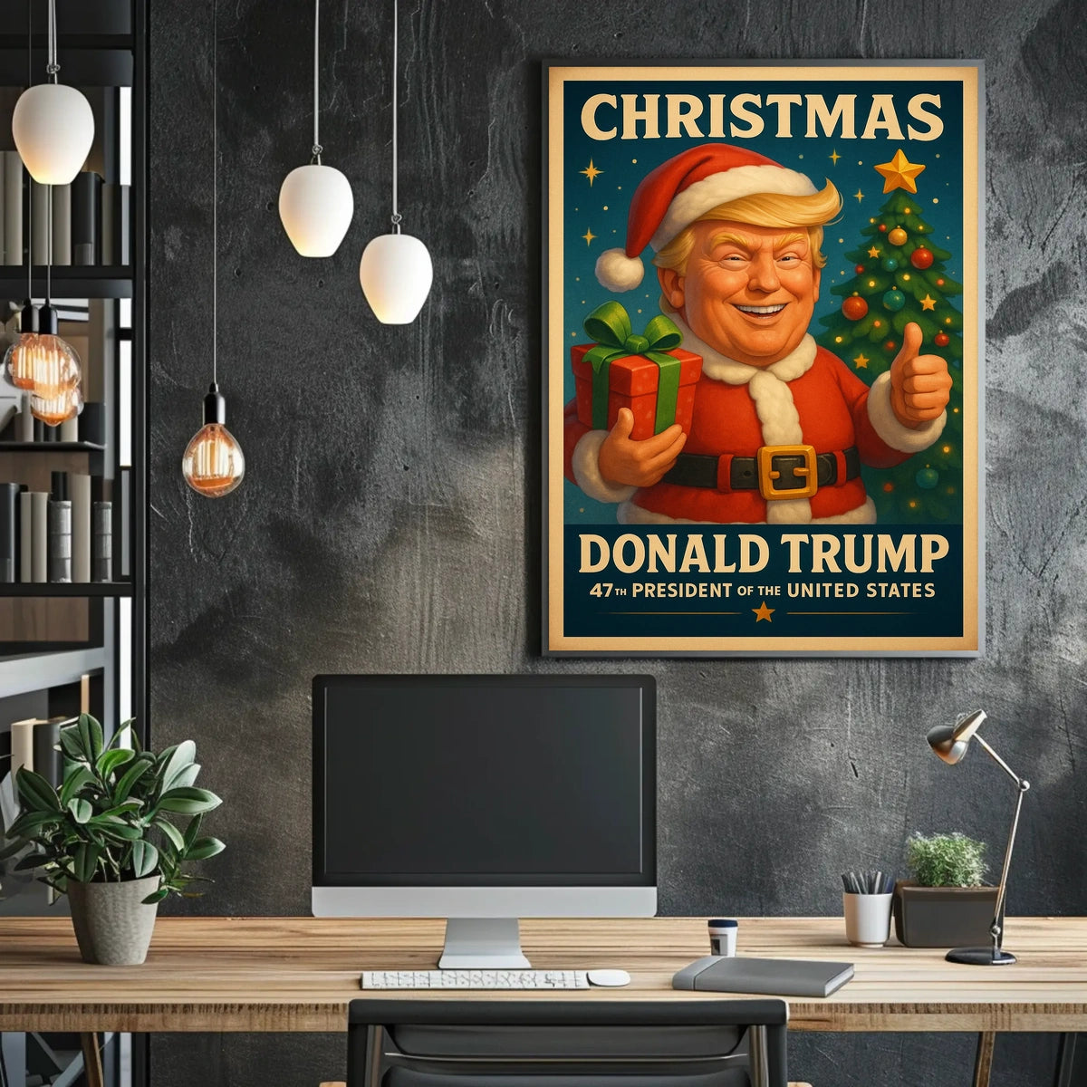Santa Claus Christmas Cheer Caricature - Pop Culture Poster