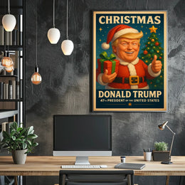 Santa Claus Christmas Cheer Caricature - Pop Culture Poster